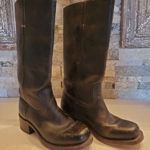 FRYE oiled brown CAMPUS boots 7.5M